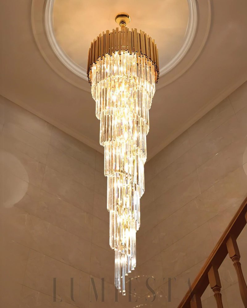 Lampa wisząca Bourbons Louis złota dwupoziomowa 61cm