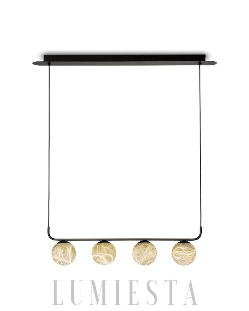 Lampa wisząca Tribeca z alabastrowymi kulami 80cm i 100cm