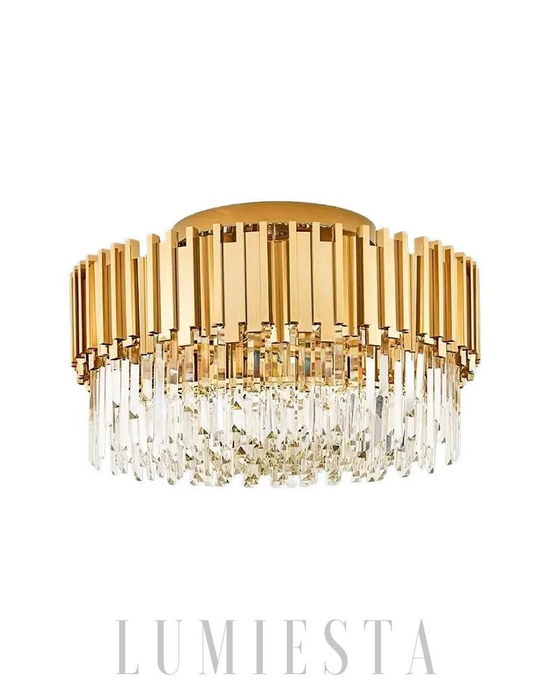 Lampa sufitowa Bourbons z kryształami w złotym lub chromowym kolorze