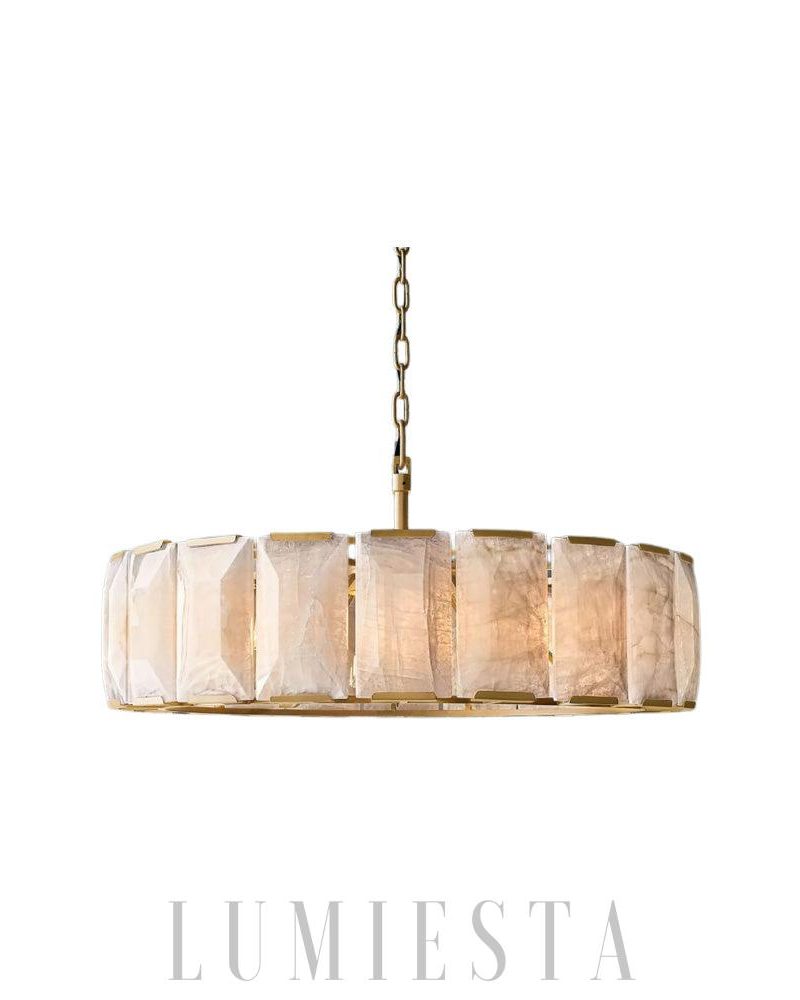 Lampa wisząca Harson Calcite okrągła 43 cali elegancki styl