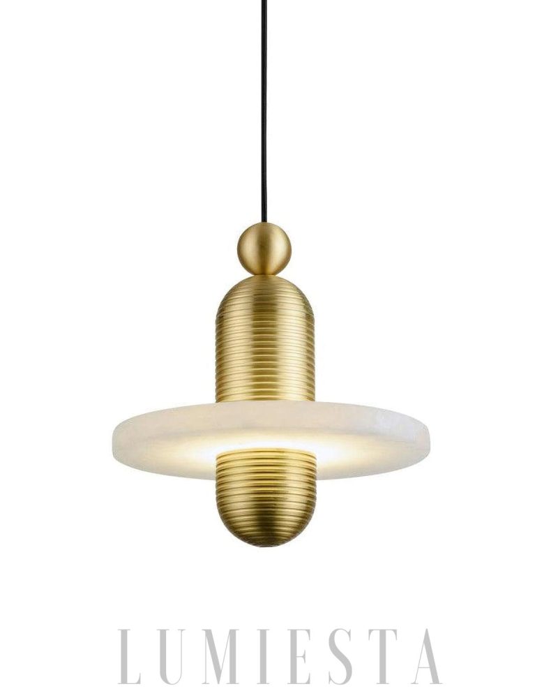Lampa wisząca Lupa Alabaster w stylu nowoczesnym 18cm 28cm