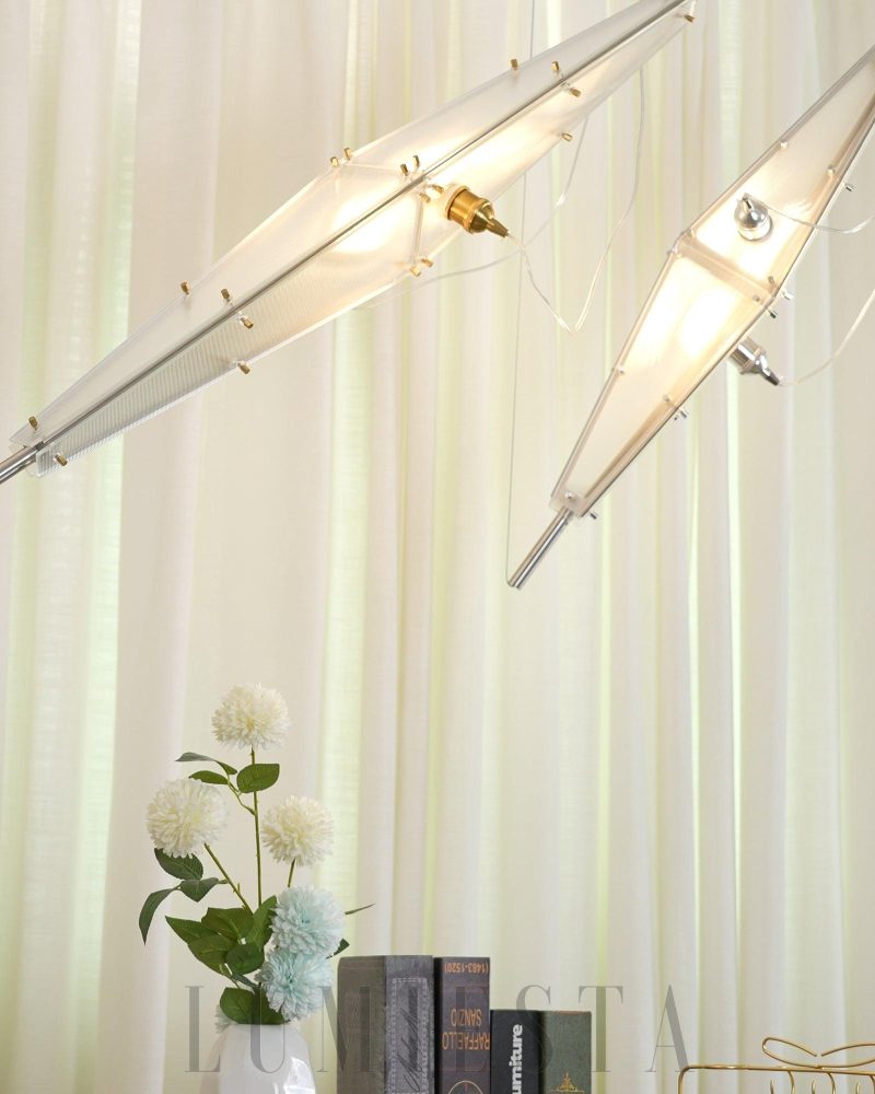 Lampa wisząca Fragment w stylu nowoczesnym z chromem i złotem