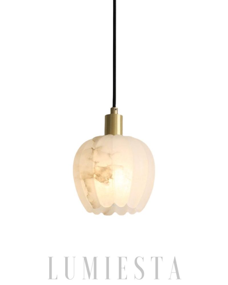 Lampa wisząca Lilin Alabaster w białym kolorze 13cm i 15cm