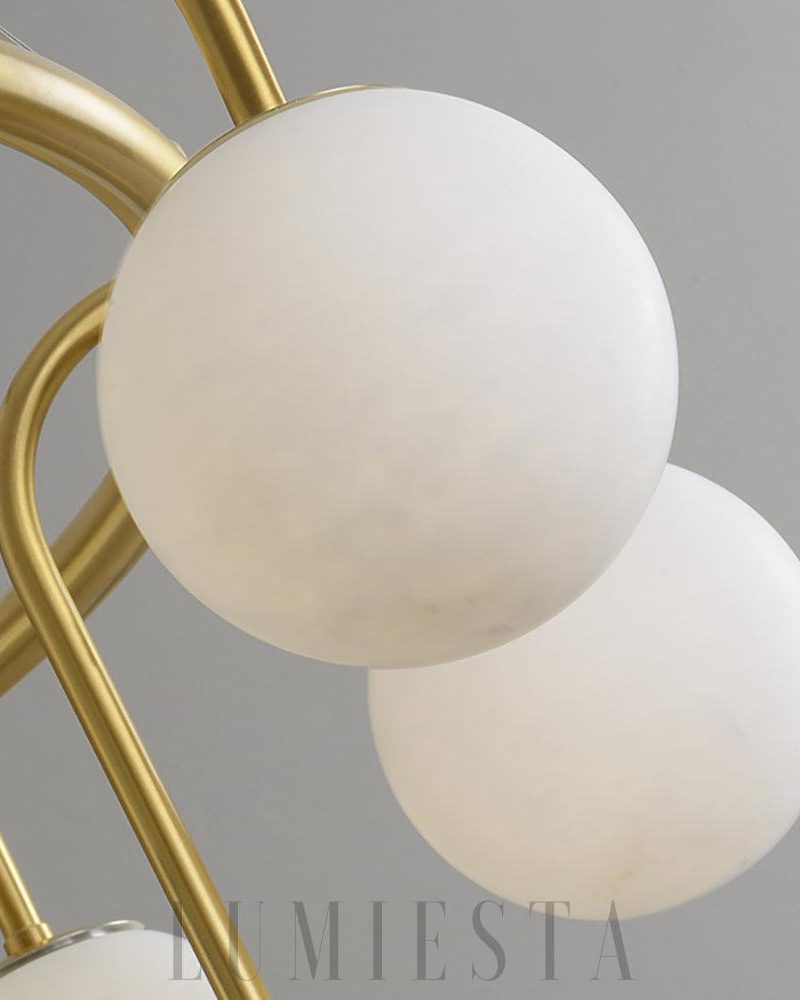 Alabastron - lampa wisząca w kształcie pierścienia z alabastru