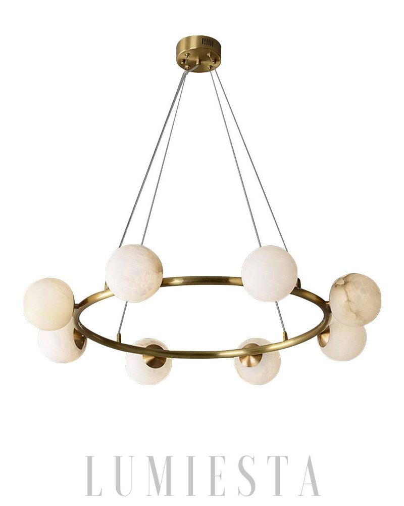 Helixa - lampa wisząca w stylu nowoczesnym z alabastrem