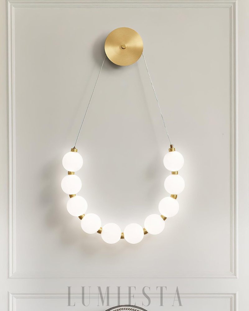Lampa ścienna Necklace Loop w stylu nowoczesnym z mosiądzu