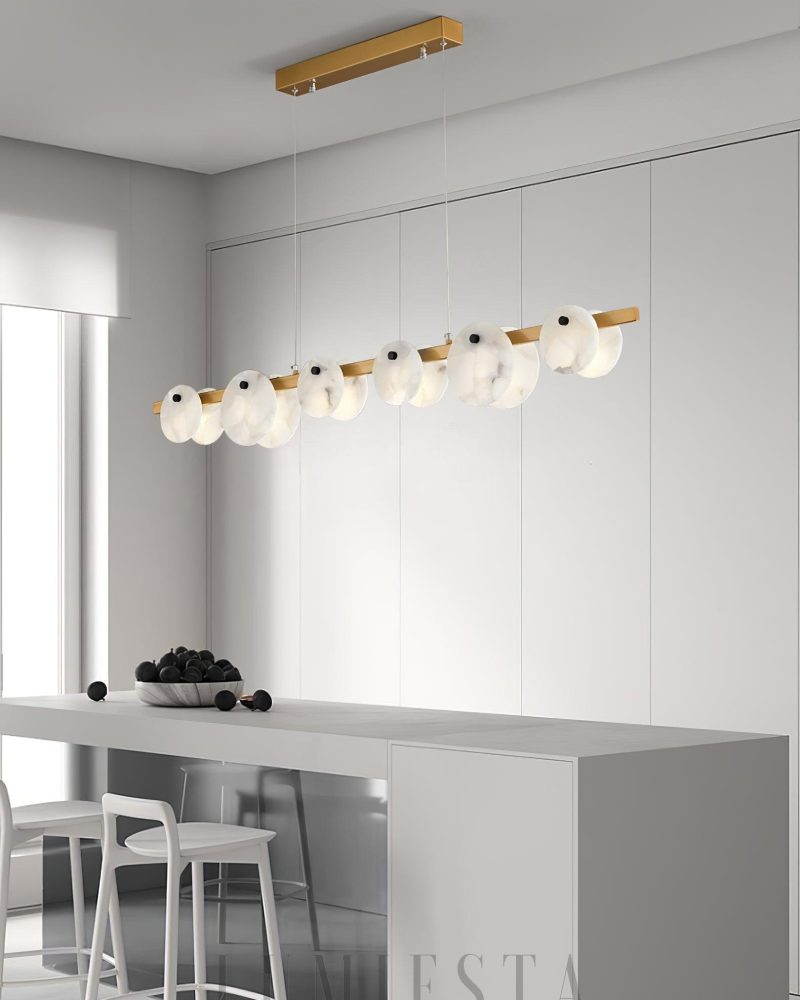 Lampa wisząca Alabaster Trinidad 5 głów w stylu nowoczesnym