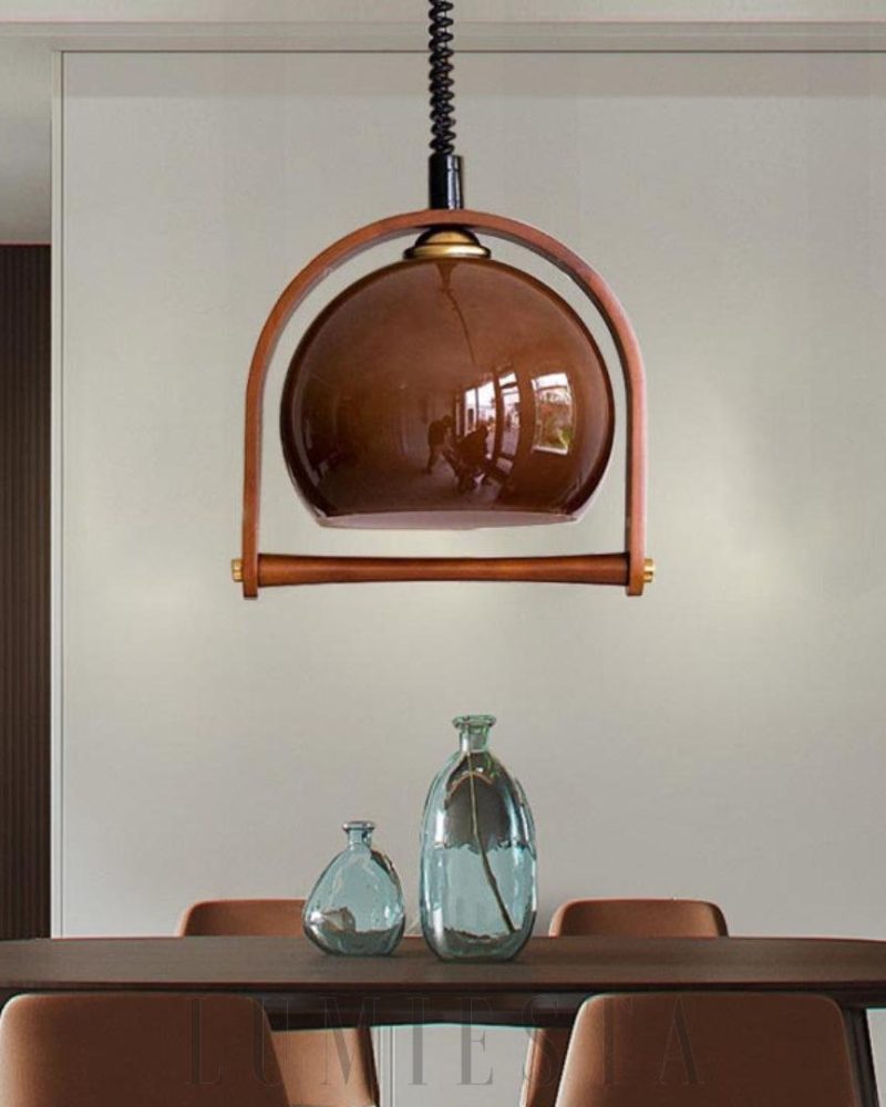 Kawowa Lampa Wisząca Pallade 30cm Elegancki Design do Wnętrz