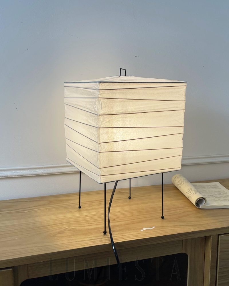 Lampka stołowa Akari 3X minimalistyczny design z papieru ryżowego