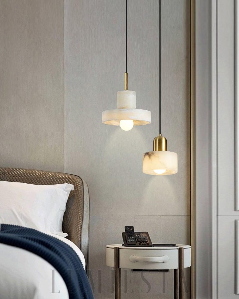Lampa wisząca Universo ST w stylu alabastrowym 200cm