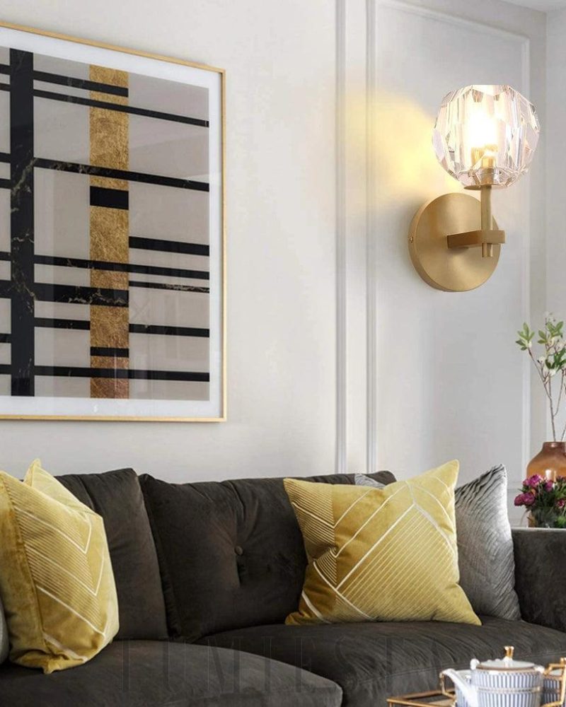 Lampa ścienna Boule De Cristal w stylu minimalistycznym 1 lub 2 klosze