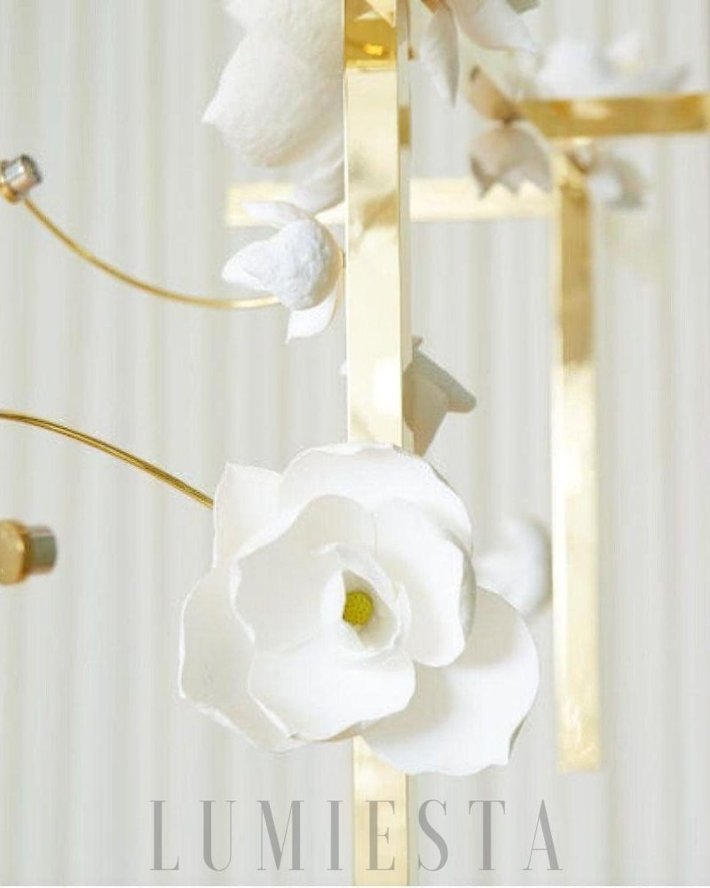 Lampa wisząca PELLE Lure w kształcie kwiatu Biały 150cm