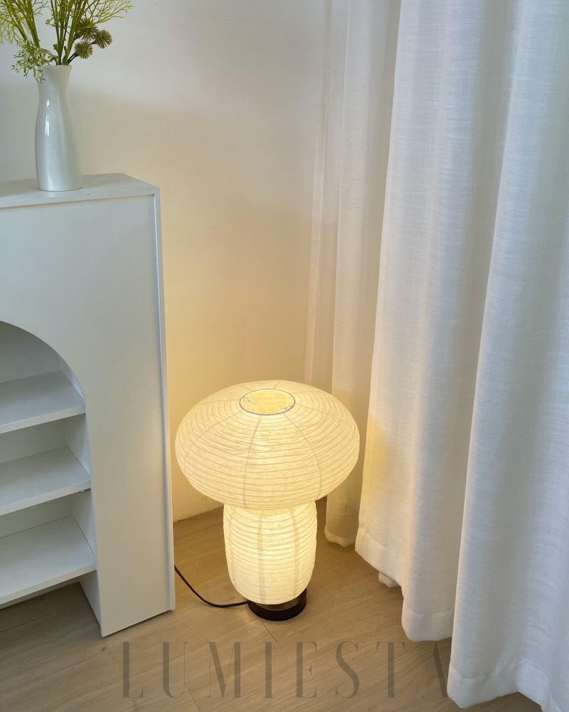 Lampka stołowa Formakami w stylu azjatyckim Biała i Czarna 38cm