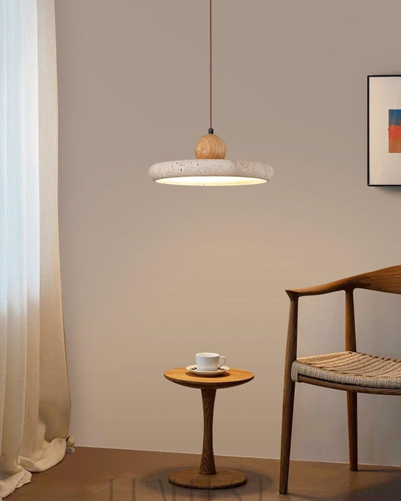 Lampa wisząca Siyane z travertynu w stylu nowoczesnym
