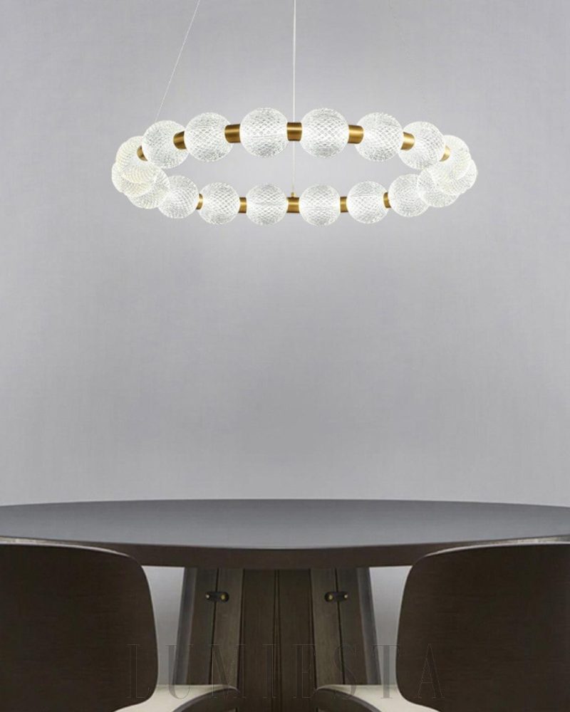 Lampa wisząca Pearl Mosiądz z regulacją barwy światła