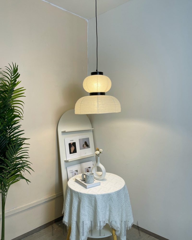 Lampa wisząca z papieru ryżowego w stylu nowoczesnym