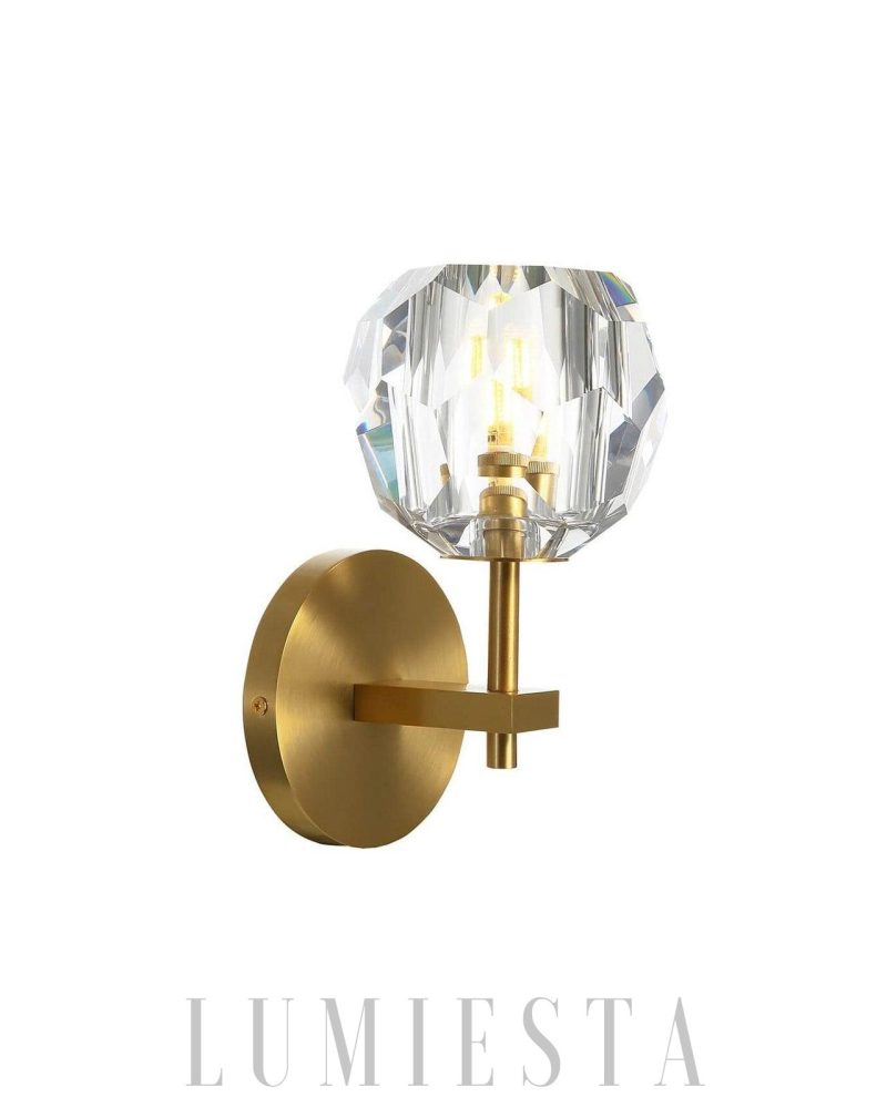 Lampa ścienna Boule De Cristal w stylu minimalistycznym 1 lub 2 klosze