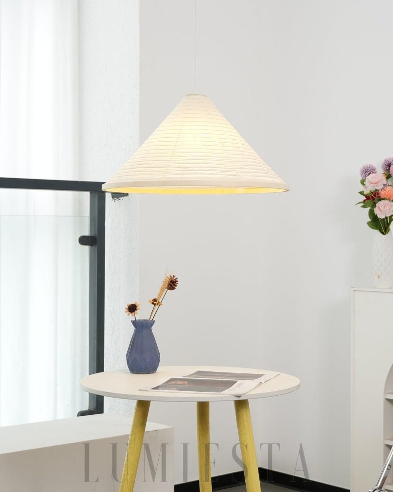 Lampa wisząca z papieru washi w kształcie kapelusza 50cm