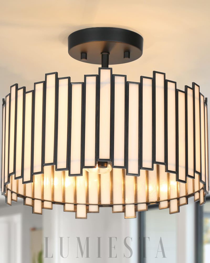 Lampa sufitowa Hemaaolay w stylu nowoczesnym czarna lub złota