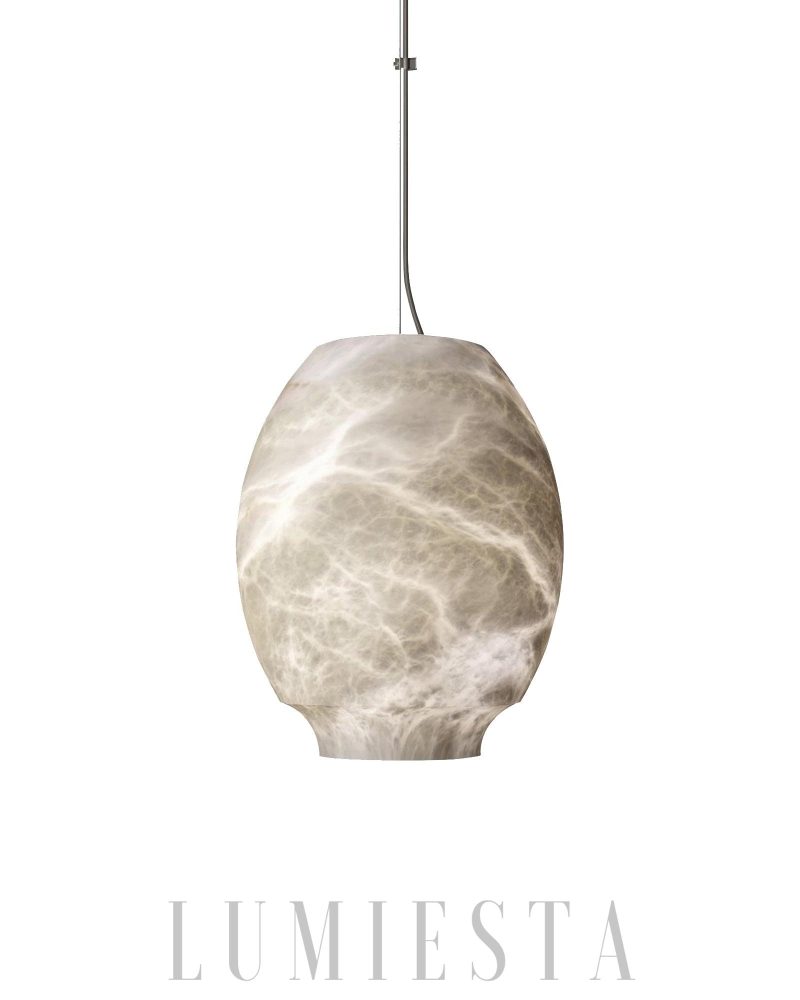 Lampa wisząca Camille w eleganckim kształcie alabastru
