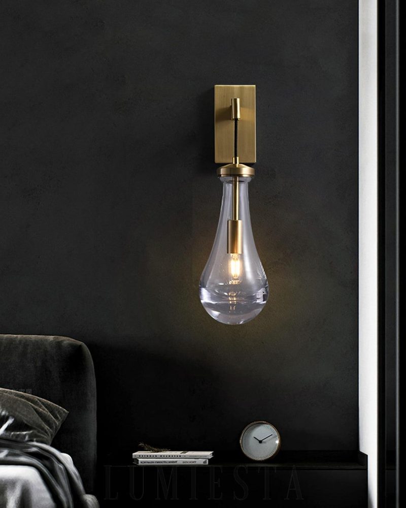 Lampa ścienna Rachael Sconce w polerowanym mosiądzu 12cm x 45cm