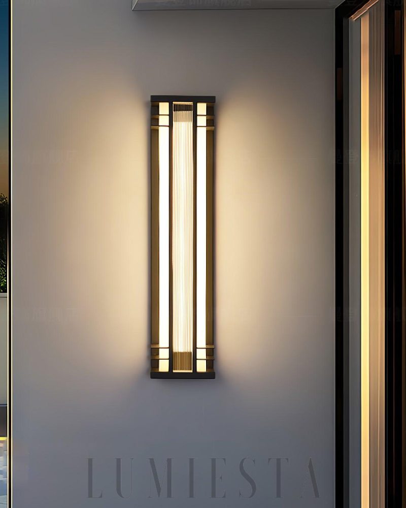 Nowoczesna lampa ścienna podwójna zewnętrzna w stylu eleganckim