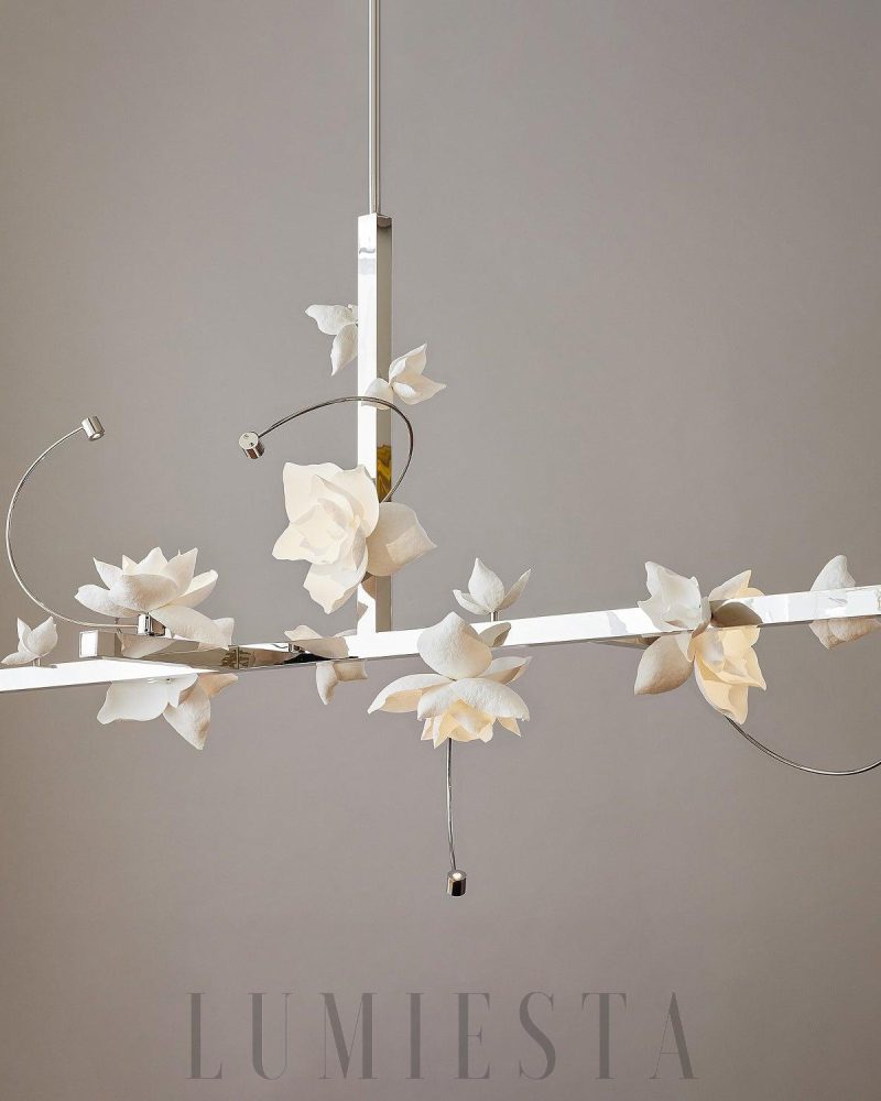 Lampa wisząca PELLE Lure w kształcie kwiatu Biały 150cm