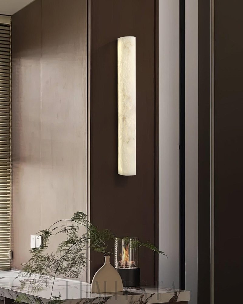 Lampa Ścienna Alabaster Luminara Minimalistyczny Styl Biały