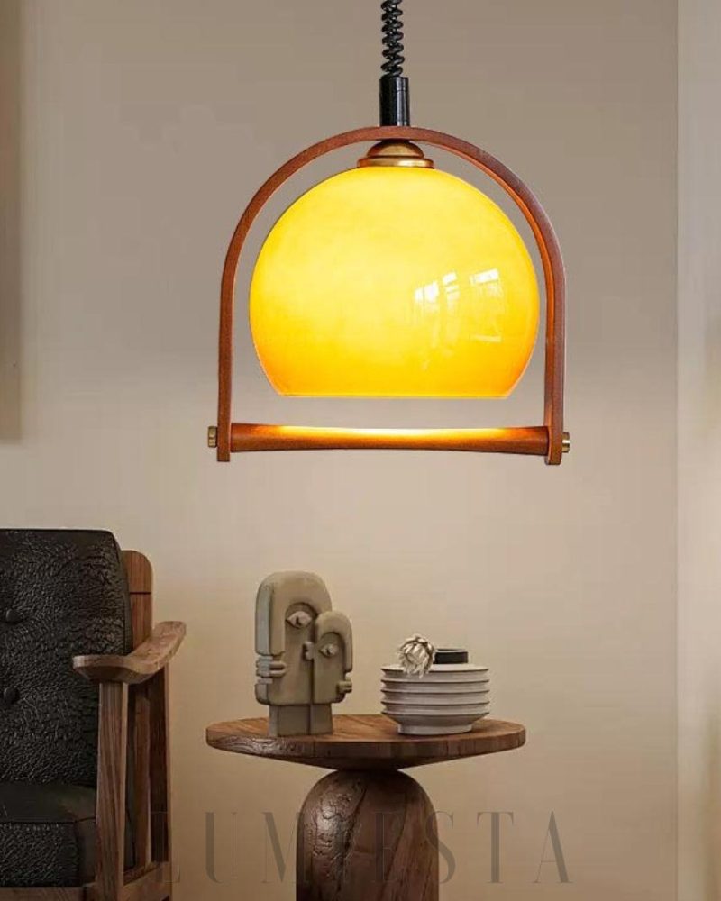 Kawowa Lampa Wisząca Pallade 30cm Elegancki Design do Wnętrz