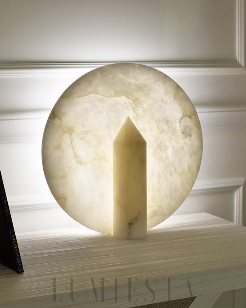 Lampa stołowa Alabaster w nowoczesnym stylu dysku 30cm