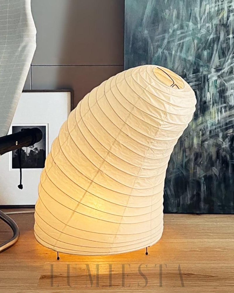 Lampa stołowa Akari VB-13T w stylu japońskim beżowa 38cm