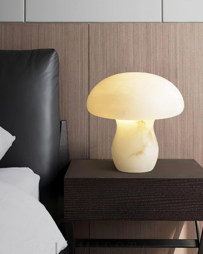 Lampa stołowa Alabaster w nowoczesnym stylu grzyba 30cm