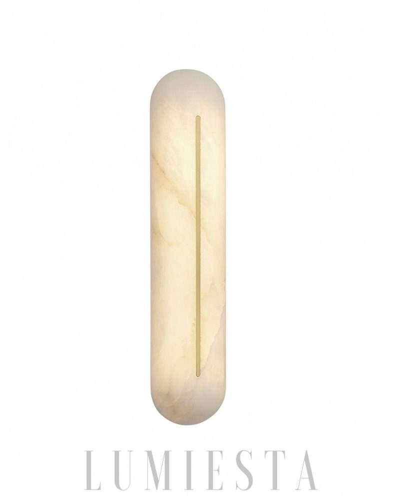 Lampa ścienna Alabaster Orbison w eleganckim stylu 10cm 46cm