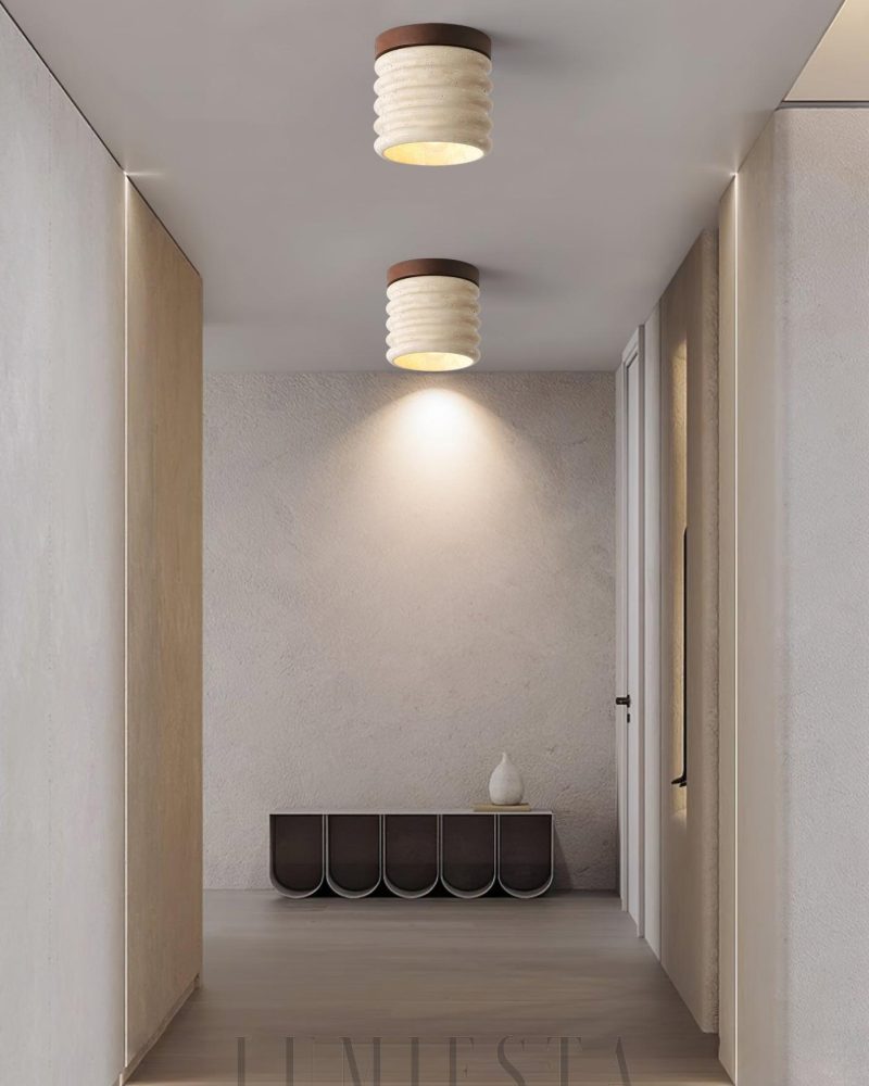 Lampka sufitowa Travertine Vaarnii w beżowym stylu 12cm
