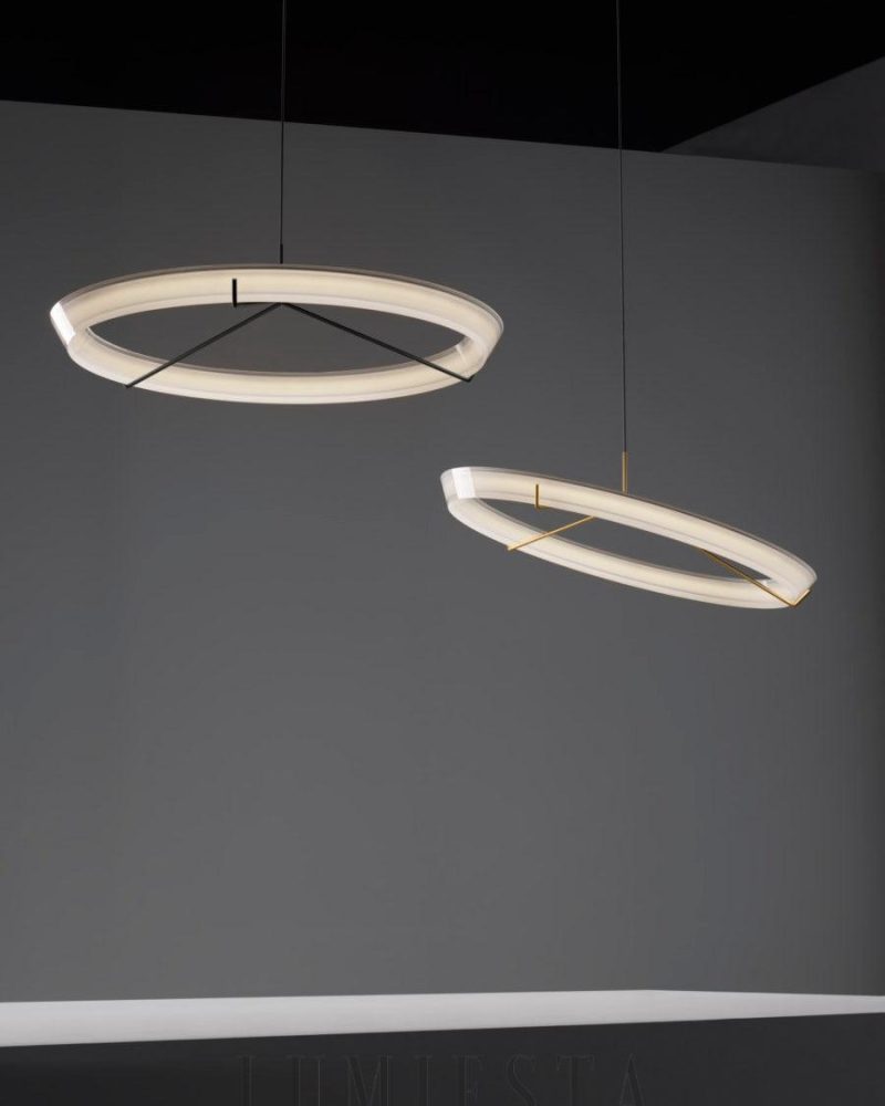 Lampa wisząca Halo Jewel 2350 2351 w kolorze złotym i czarnym