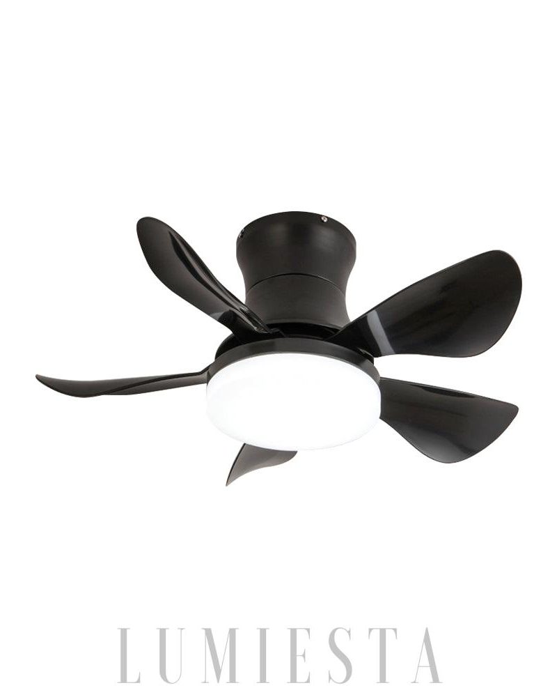 Nowoczesny wentylator sufitowy Nordic Blade Czarny z LED