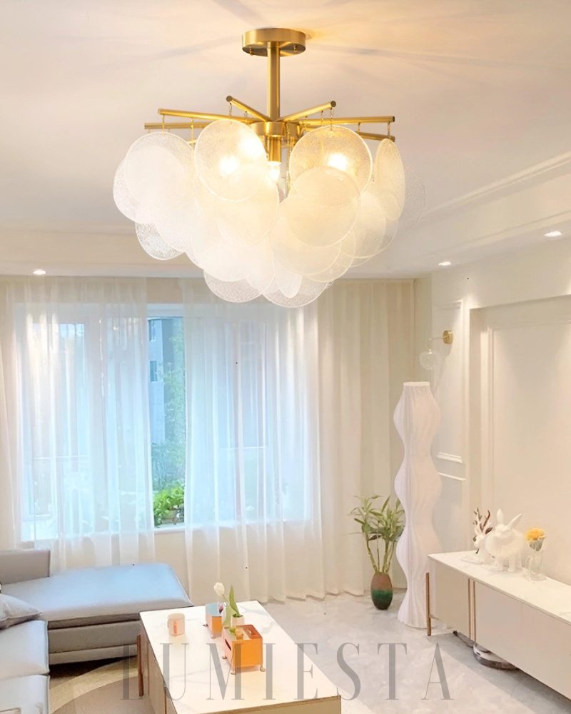 Lampa wisząca Nimbus w stylu luksusowym z mosiądzu i szkła