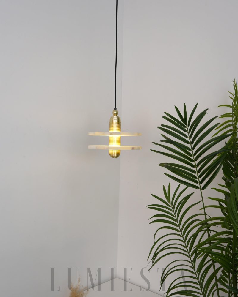 Lampa wisząca Lupa Alabaster w stylu nowoczesnym 18cm 28cm