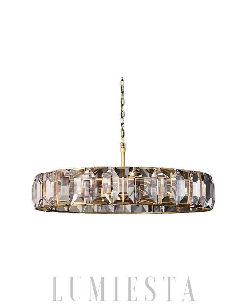 Lampa wisząca Harson okrągła z kryształami 149cm elegancja