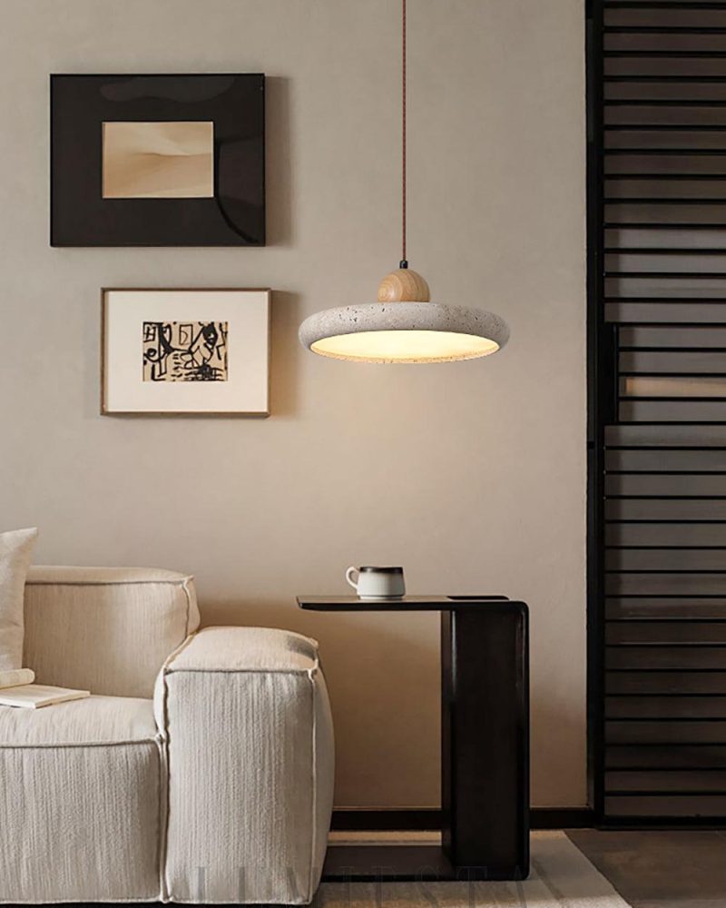 Lampa wisząca Siyane z travertynu w stylu nowoczesnym