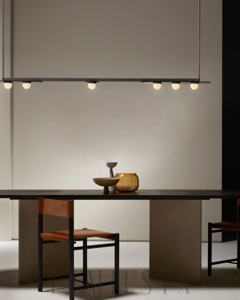 Lampa wisząca Modulo w złotym kolorze z 6 lub 11 głowami