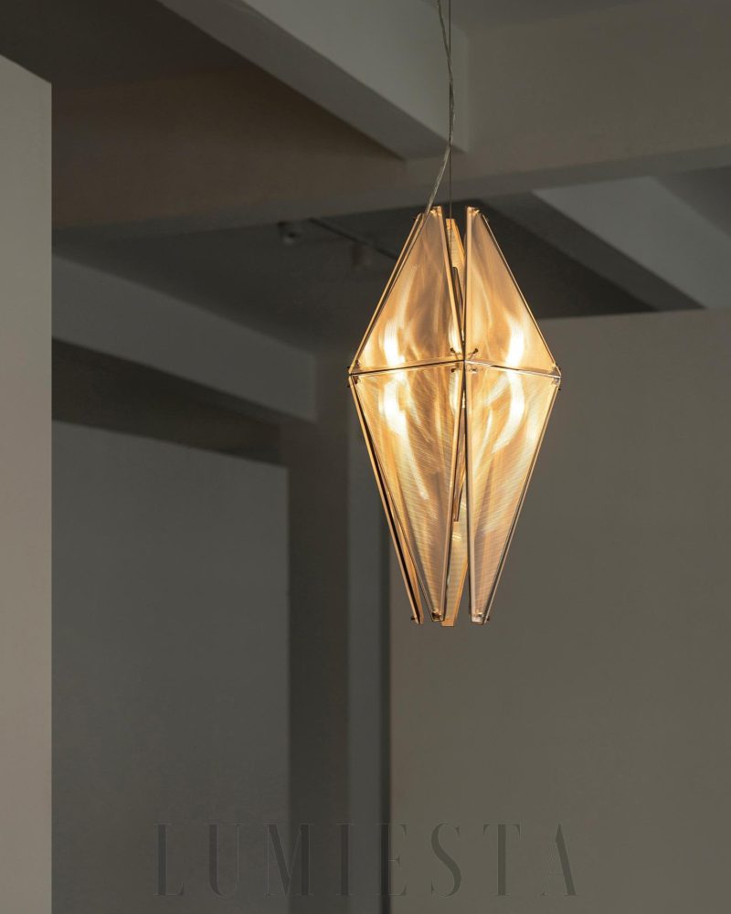 Lampa wisząca Fragment 08 w stylu nowoczesnym z chromem 35 5cm