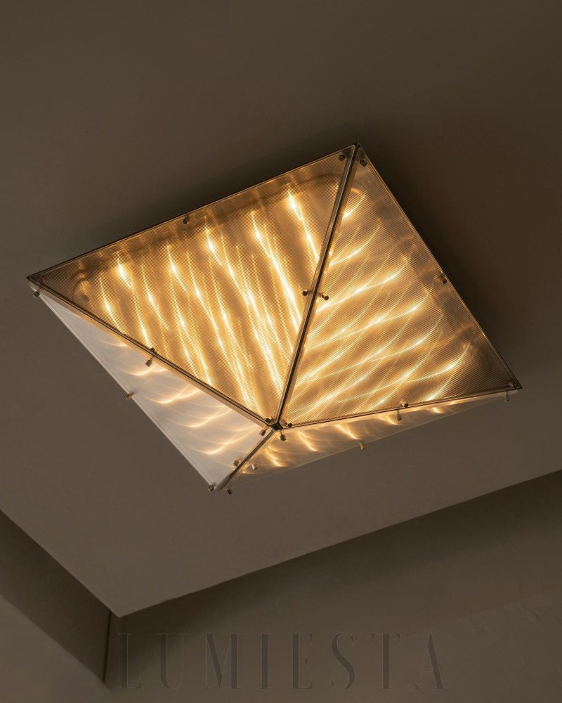 Lampa sufitowa Fragment 06 z przezroczystym szkłem w chromie
