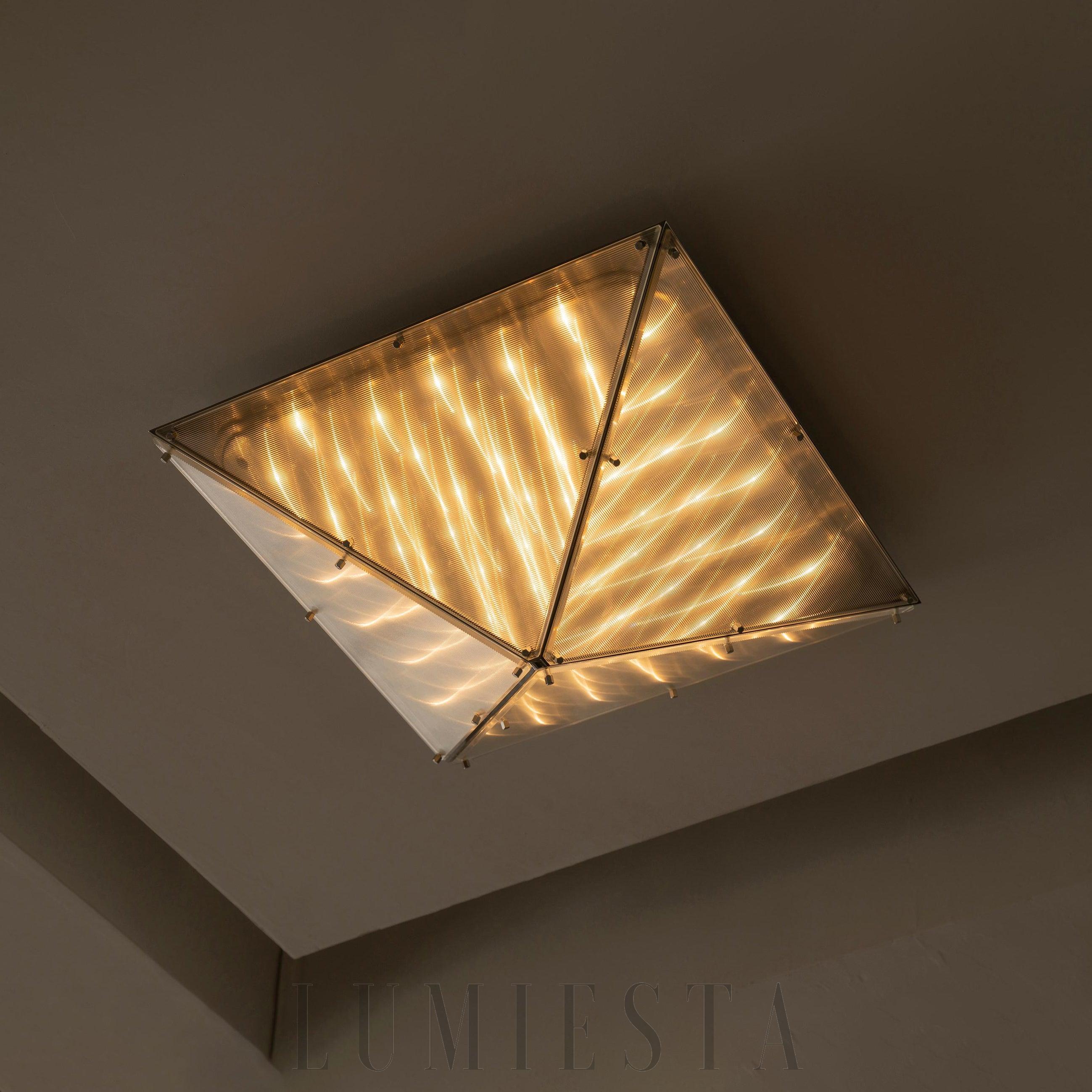 Lampa sufitowa Fragment 06 z przezroczystym szkłem w chromie