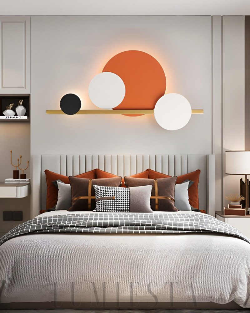 Lampa ścienna LED 4 okręgi w nowoczesnym stylu