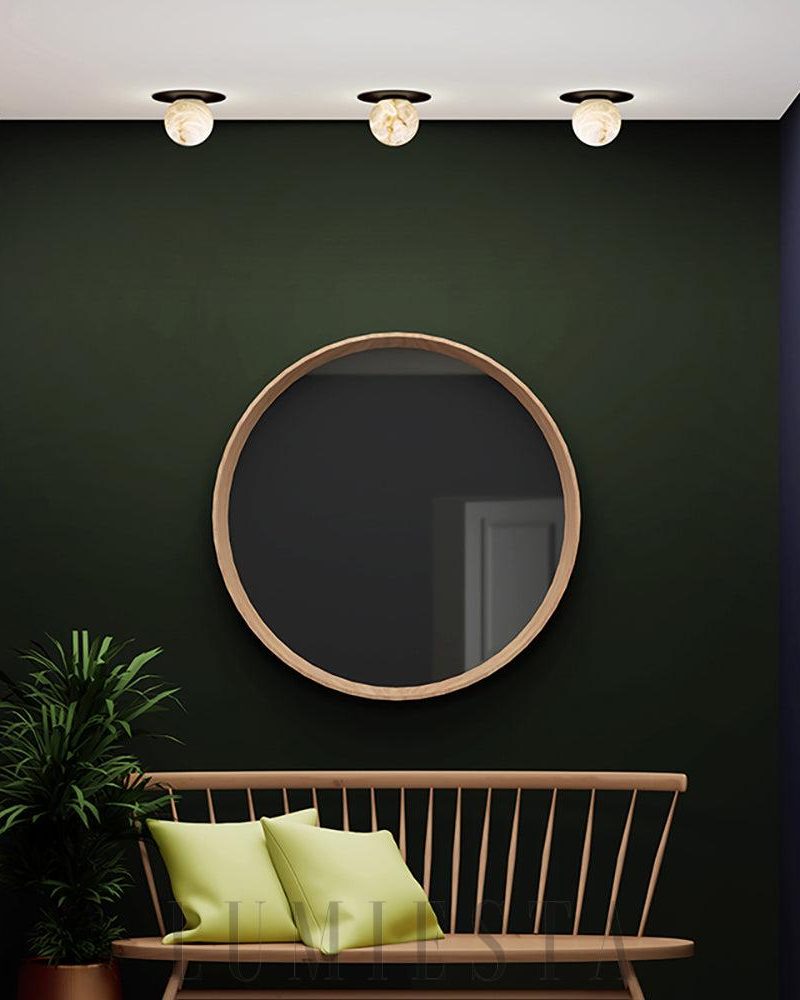 Lampa sufitowa Tribeca w stylu retro czarna i biała 12cm