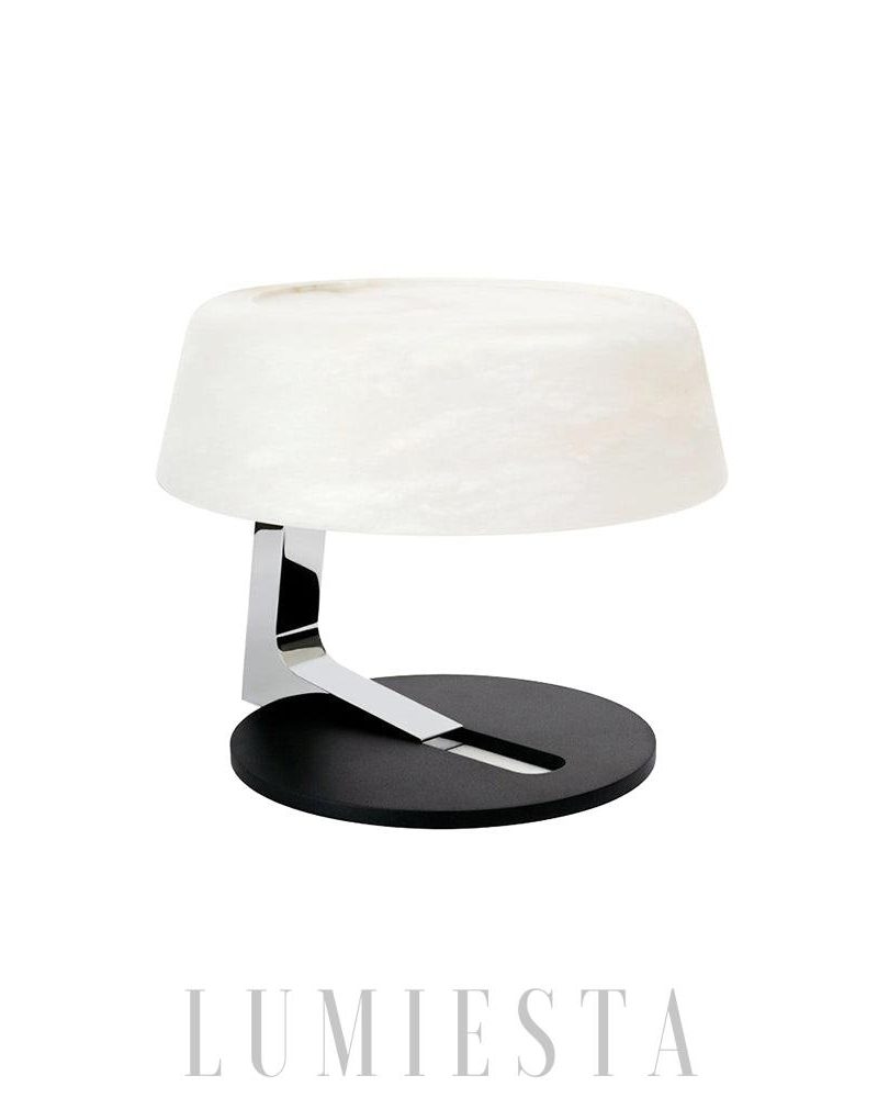 Lampa stołowa Alabaster Comete w nowoczesnym stylu biała