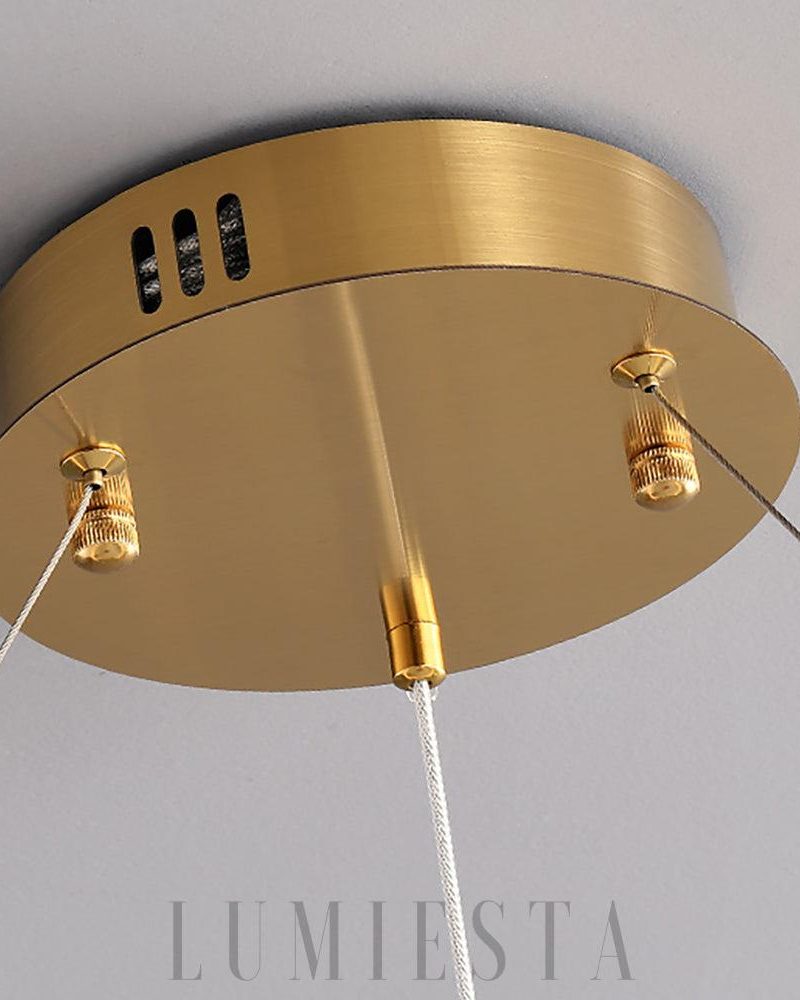 Peala - lampa wisząca okrągła z alabastrowymi perłami