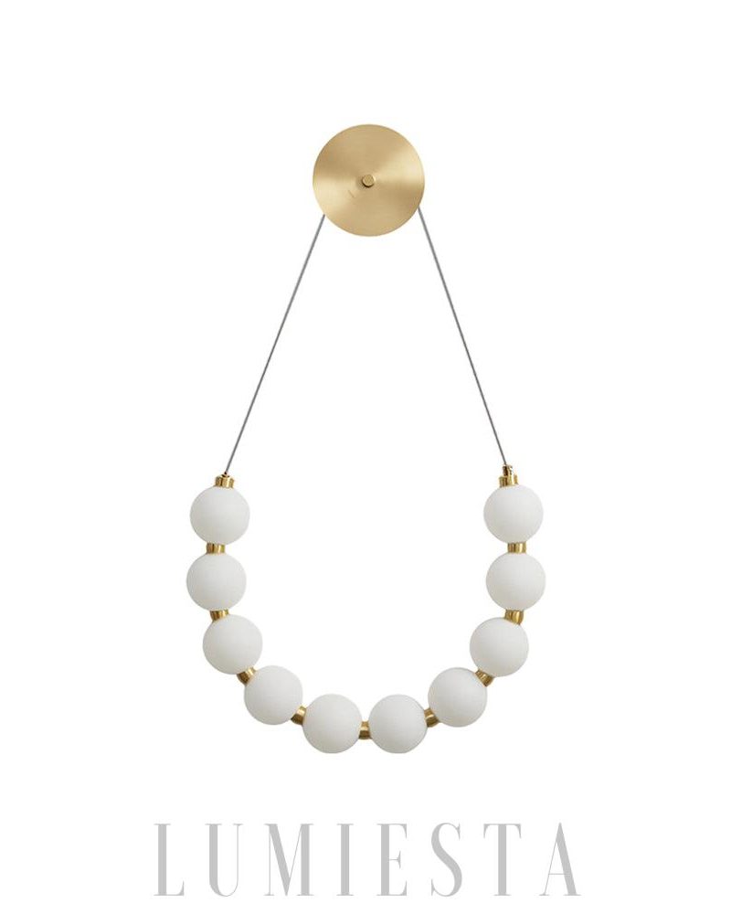 Lampa ścienna Necklace Loop w stylu nowoczesnym z mosiądzu