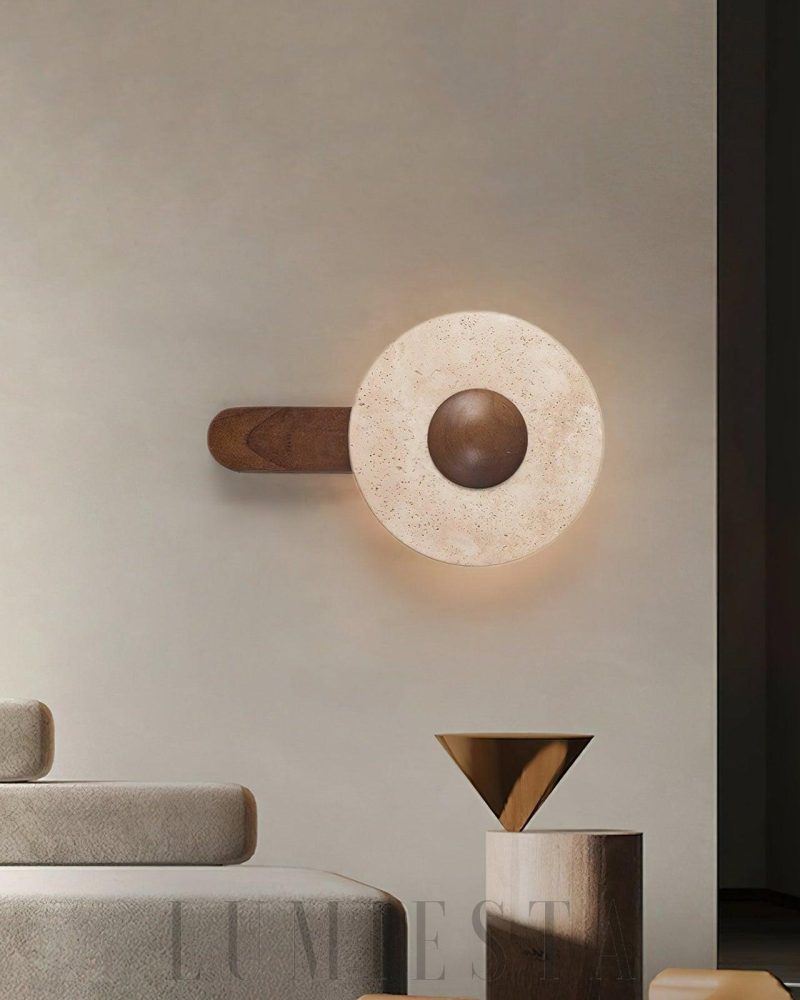 Lampa ścienna Travertine Lunar w stylu nowoczesnym 20cm